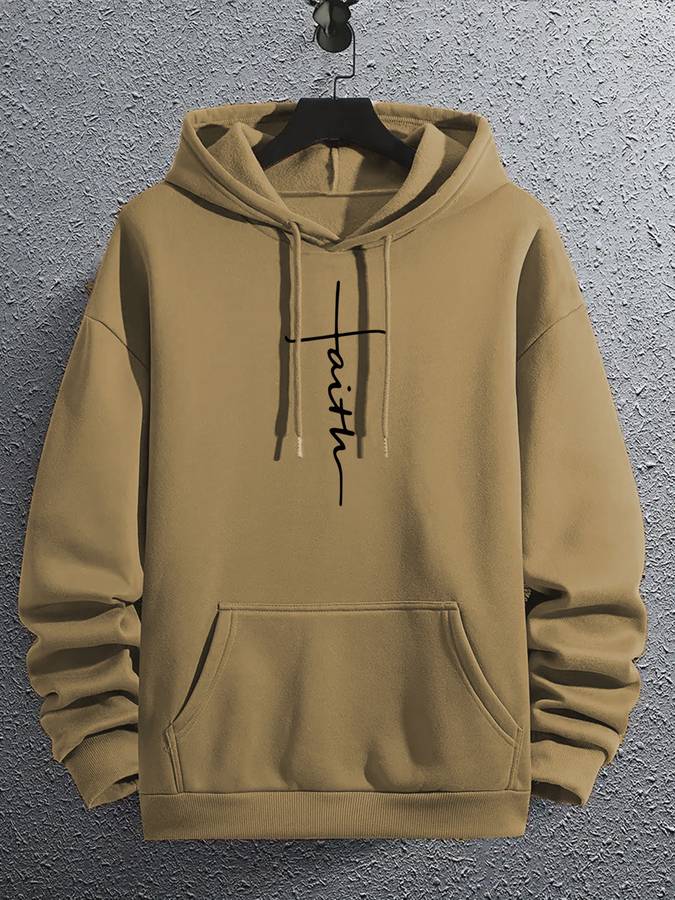 Casual hoodie met letters voor mannen