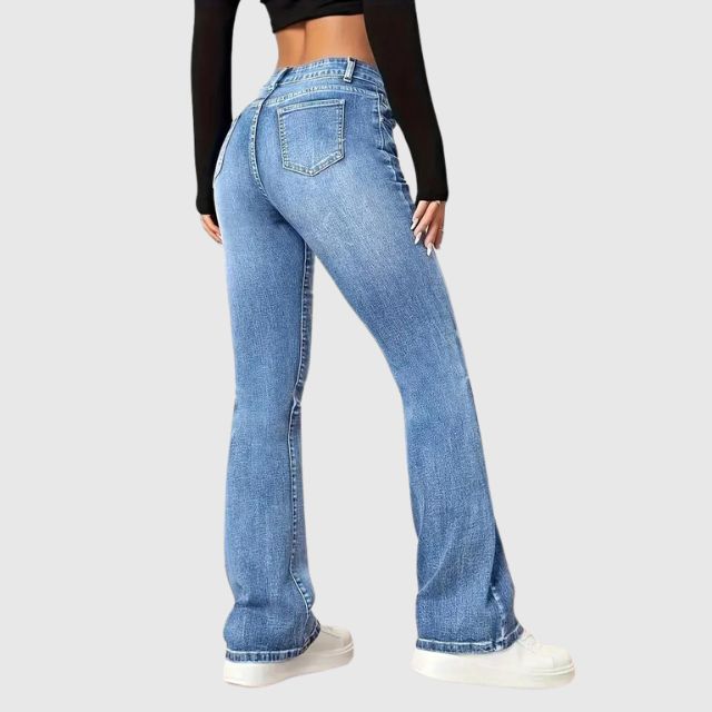 Uitlopende jeans met hoge taille voor dames