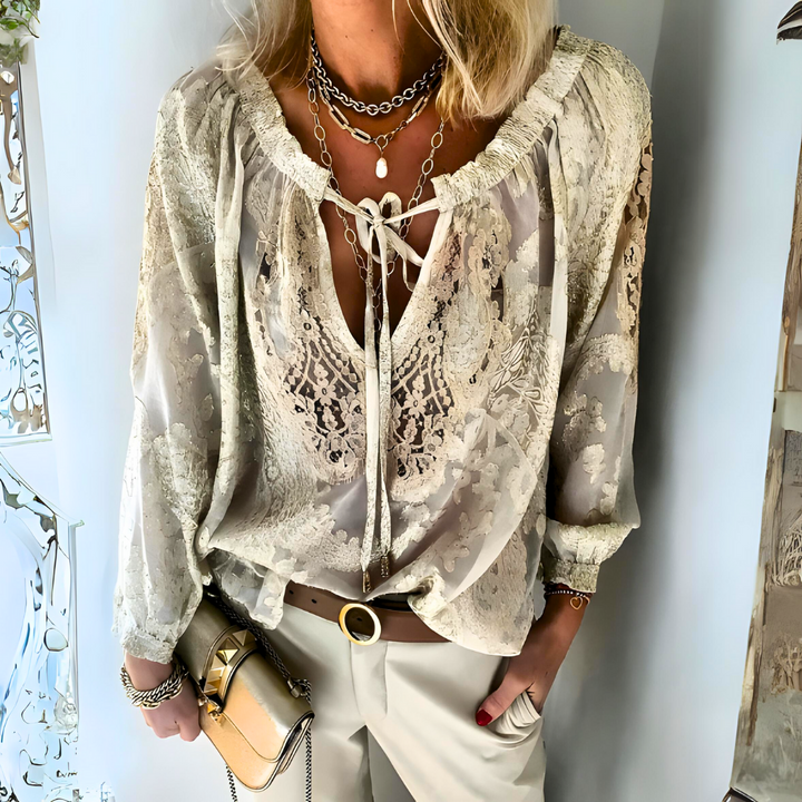 Vrouwen gehaakte boho blouse