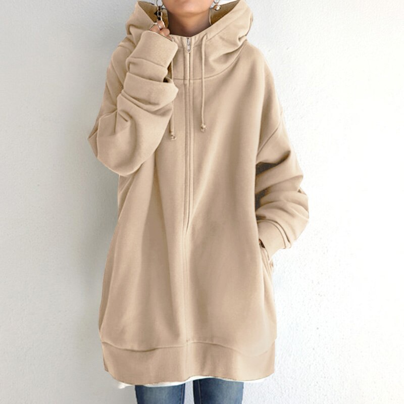 Knusse oversized wintertrui met capuchon voor dames