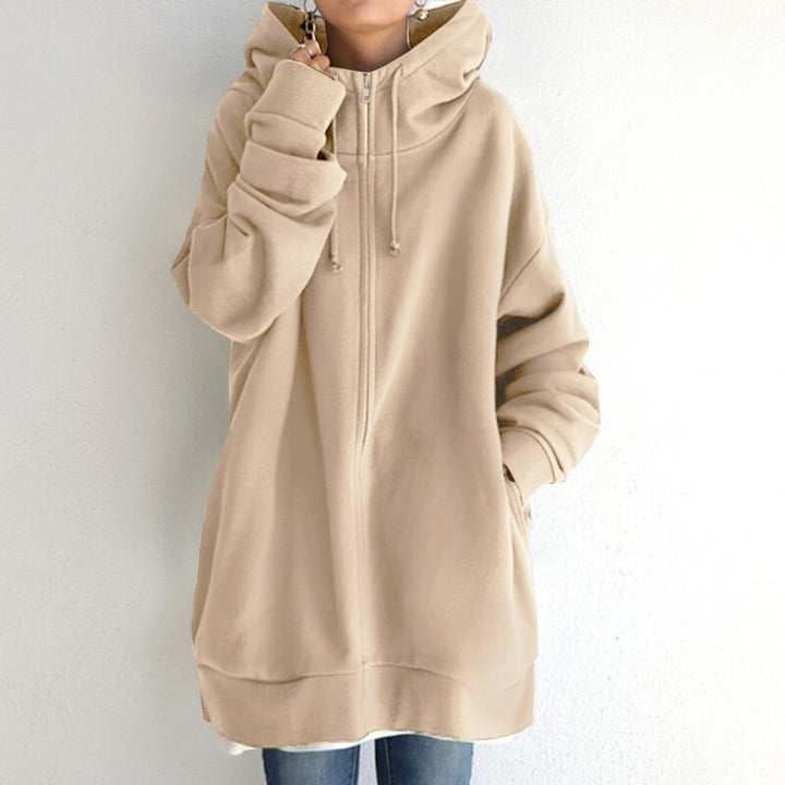 Knusse oversized wintertrui met capuchon voor dames