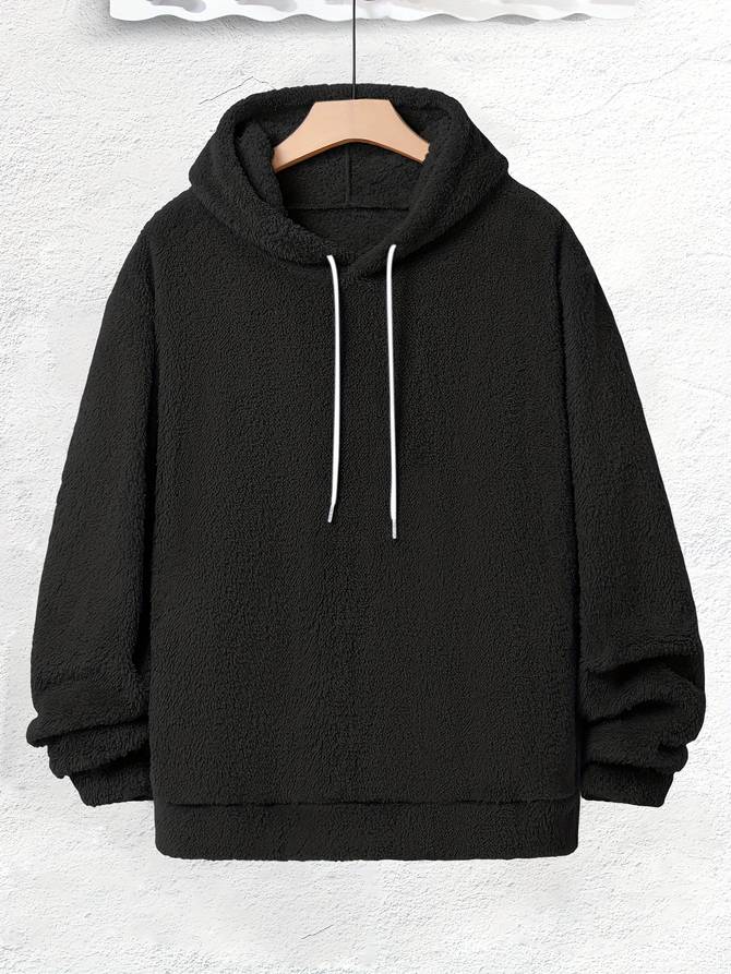 Nonchalante fluffy hoodie voor mannen