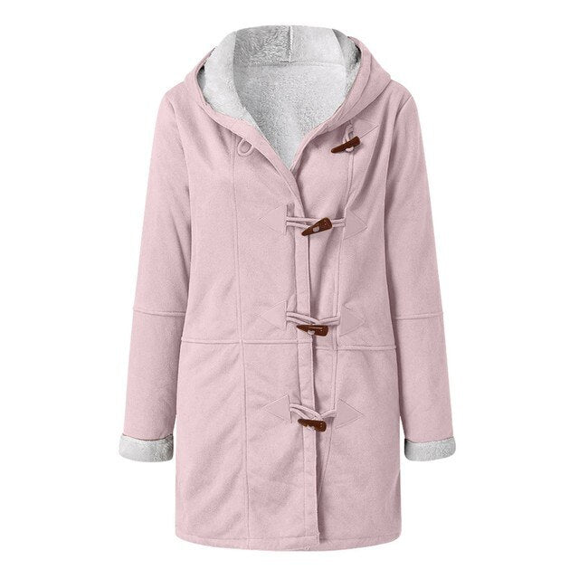 Nonchalant fleece jack met capuchon voor dames