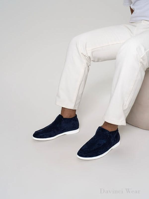 Suede heren loafers