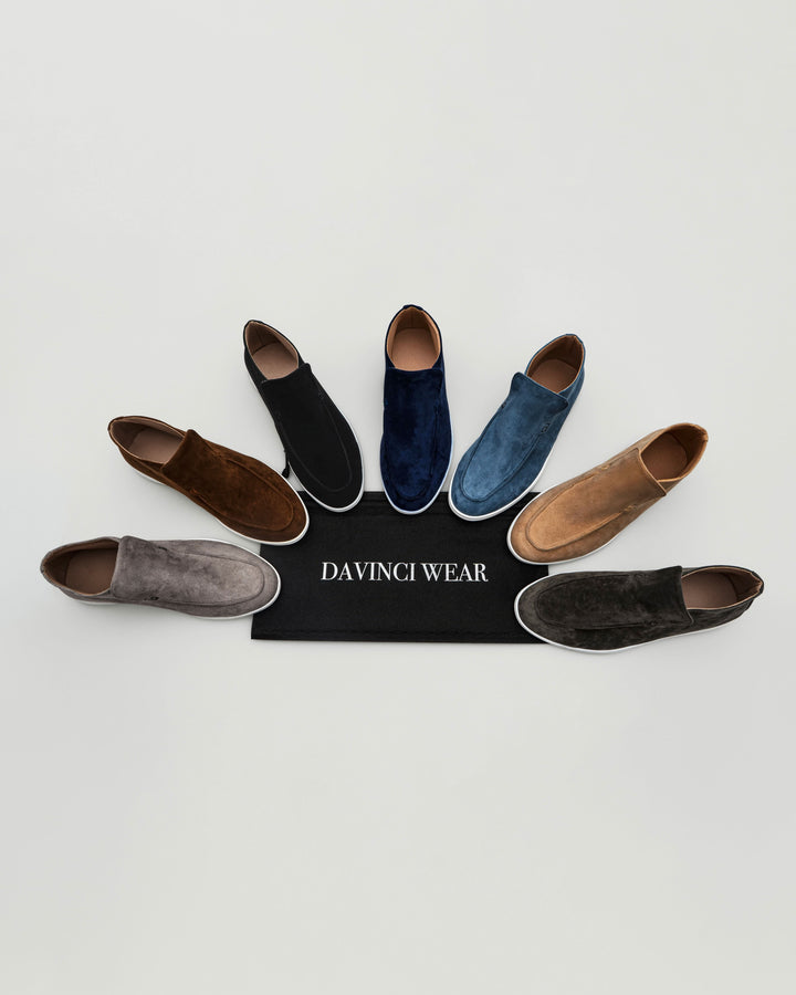 Suede heren loafers