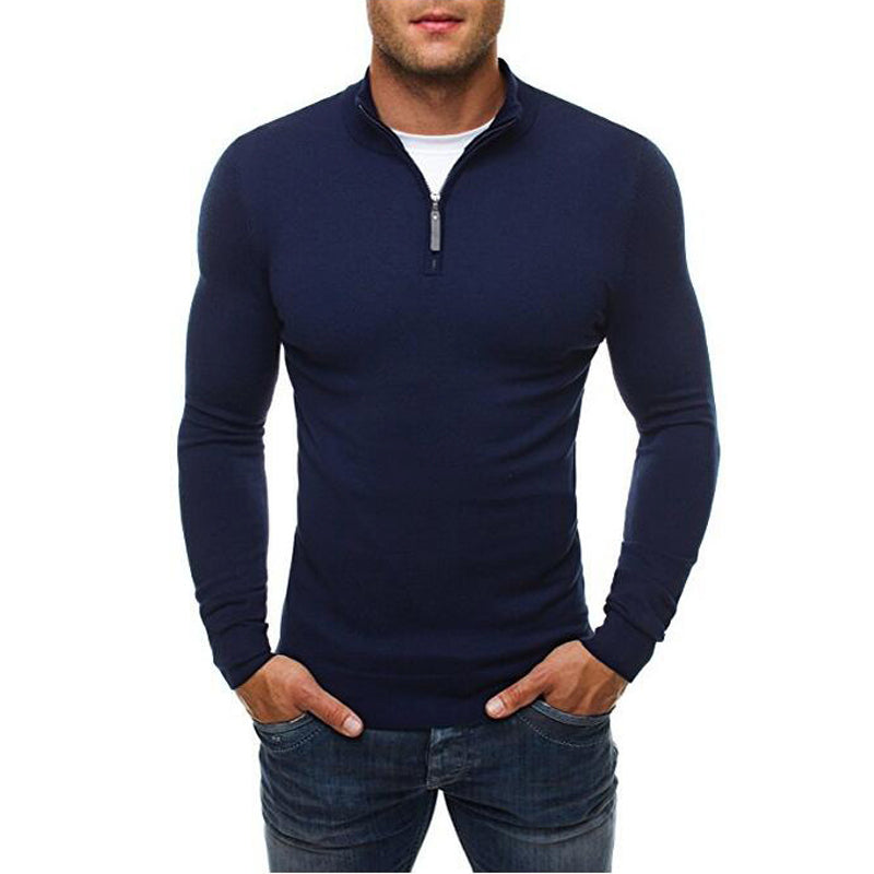 Heren warm slim fit sweatshirt met rits