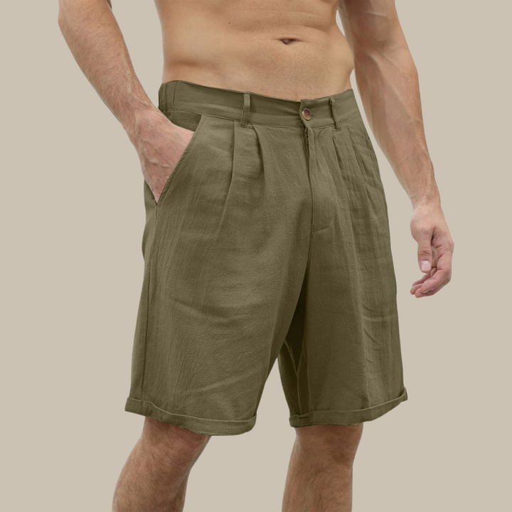 Casual linnen shorts met zakken voor heren