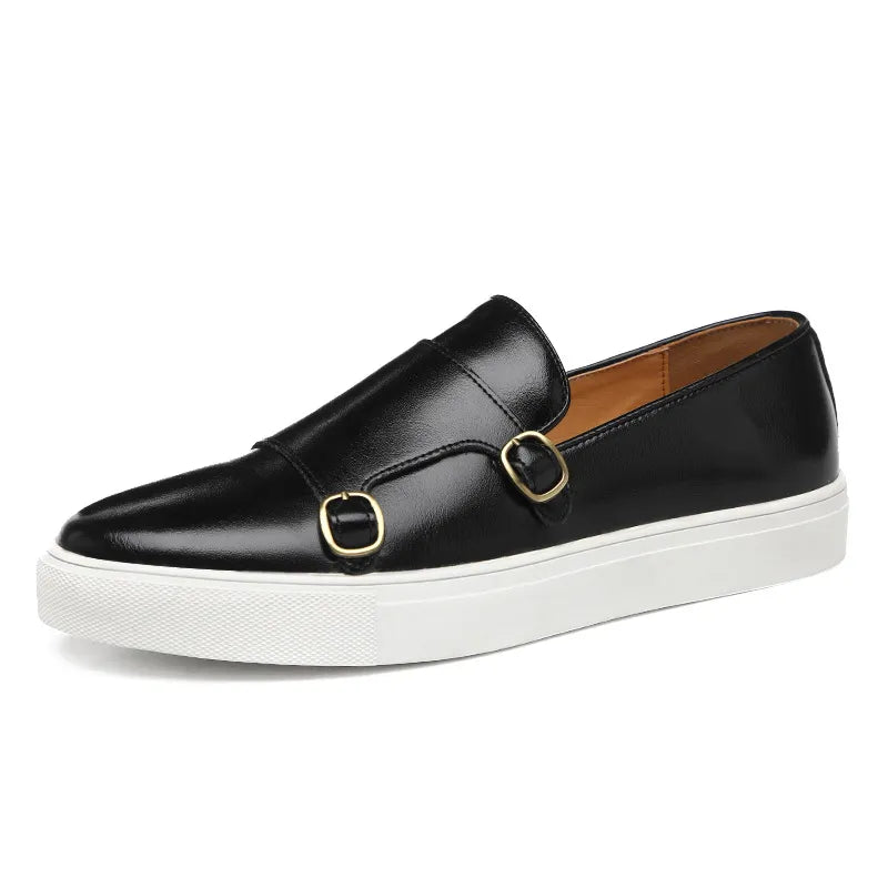 Leren monk strap heren loafers