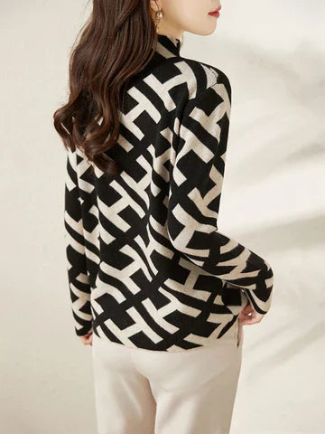 Dames elegant geometrisch sweatshirt