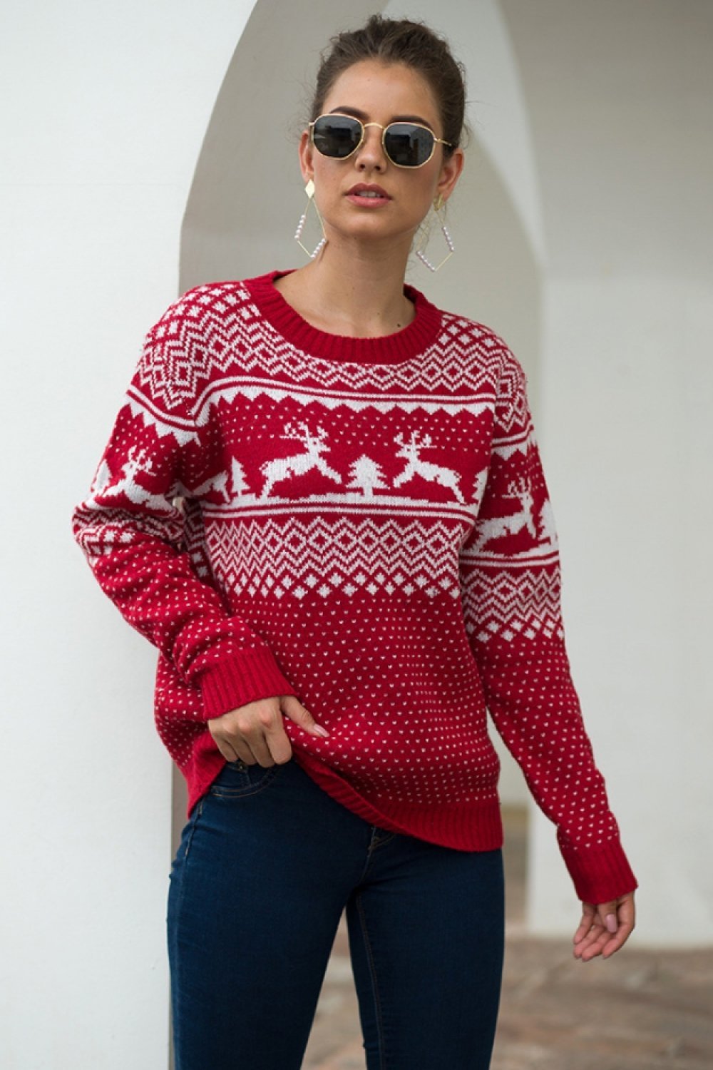 Kerst Sneeuwvlok Pullover voor dames