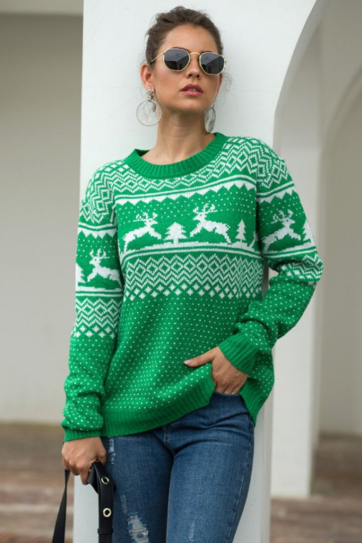 Kerst Sneeuwvlok Pullover voor dames