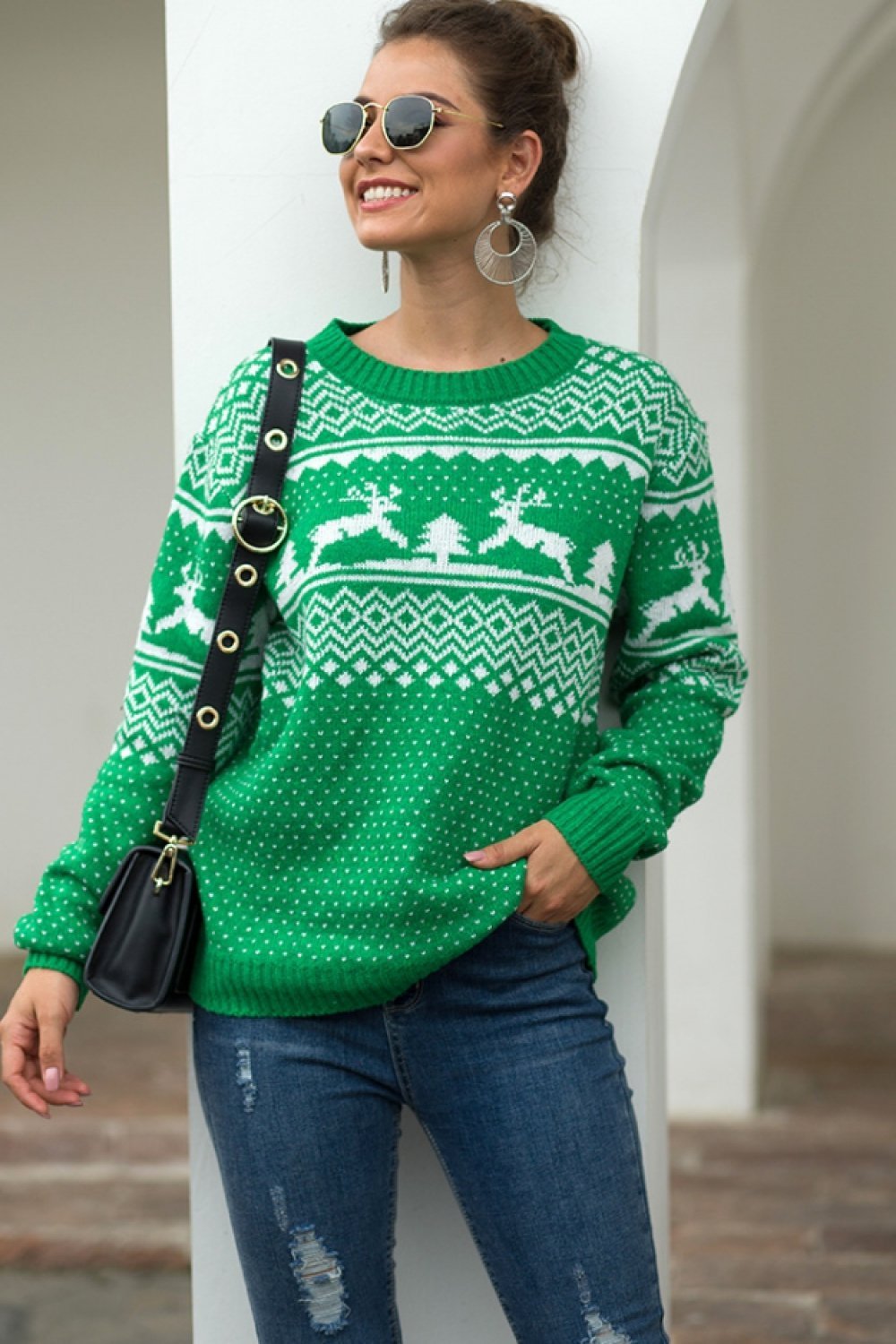 Kerst Sneeuwvlok Pullover voor dames