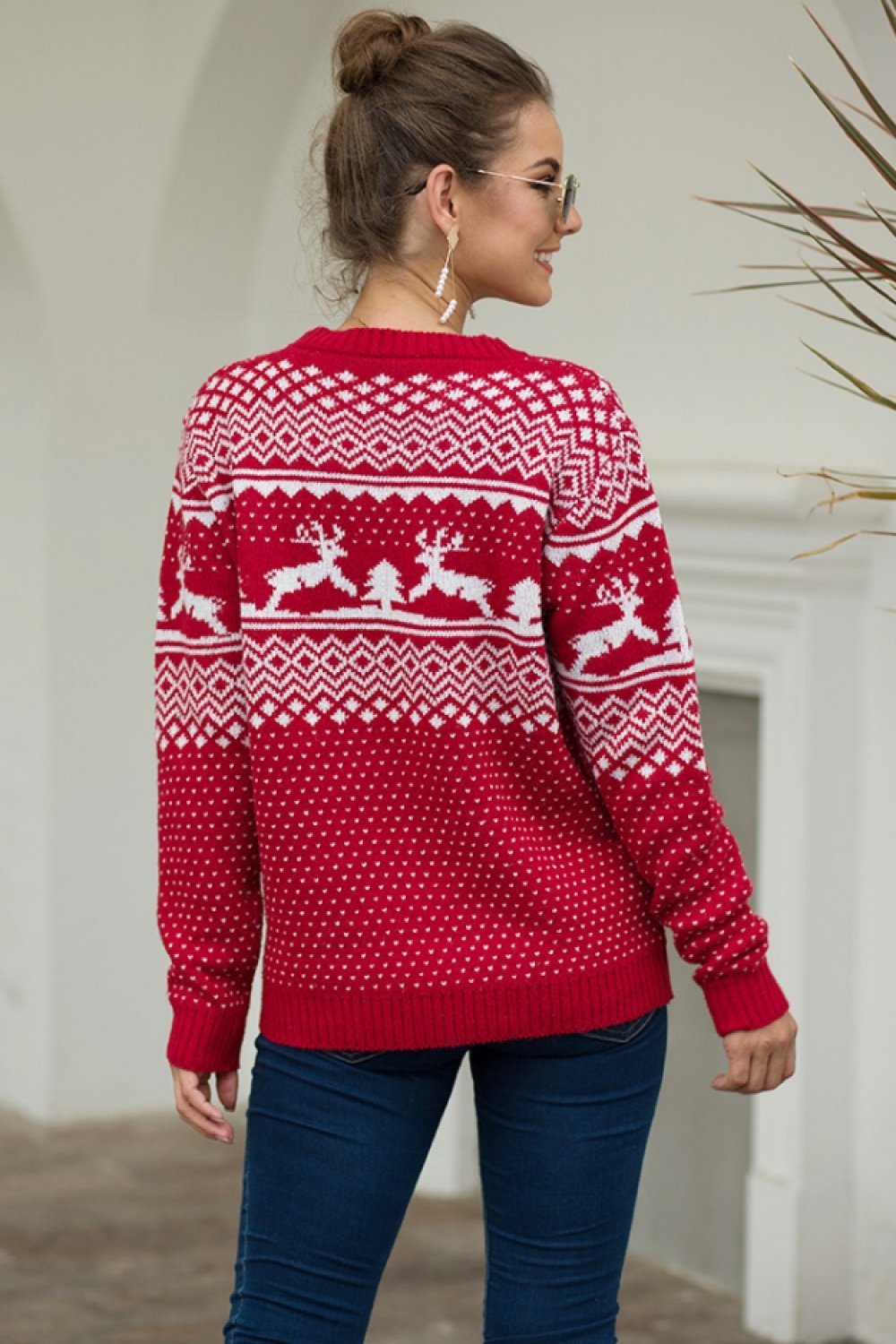 Kerst Sneeuwvlok Pullover voor dames