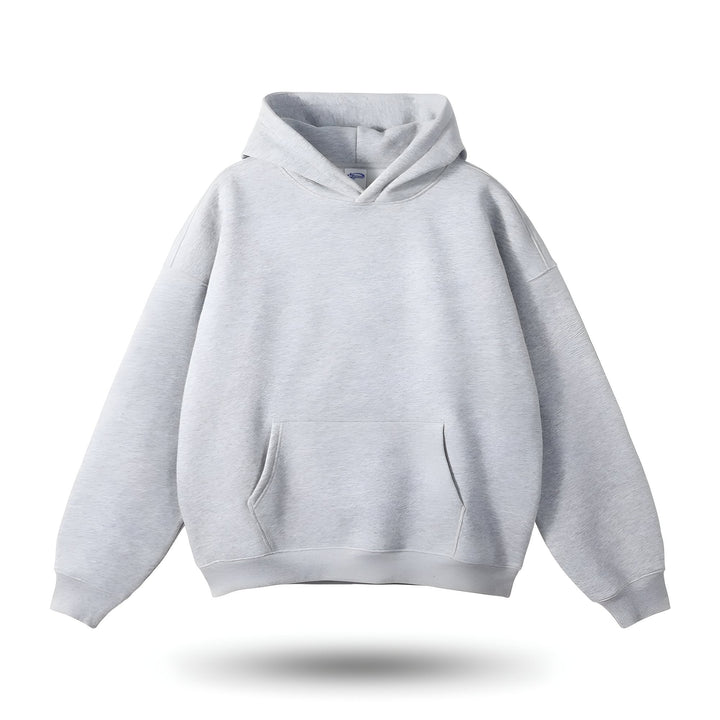 Grijze hoodie met kangoeroezak voor mannen