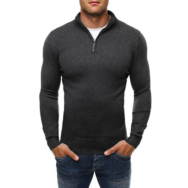 Heren warm slim fit sweatshirt met rits