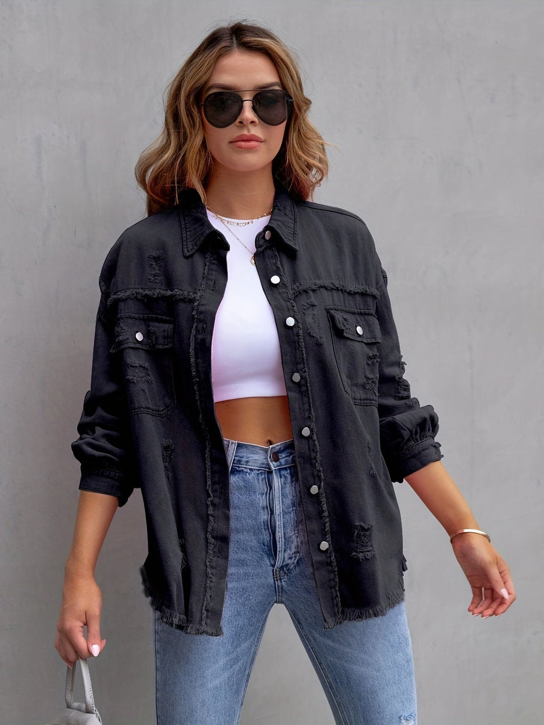 Vrouwen Oversized Denim Overshirt