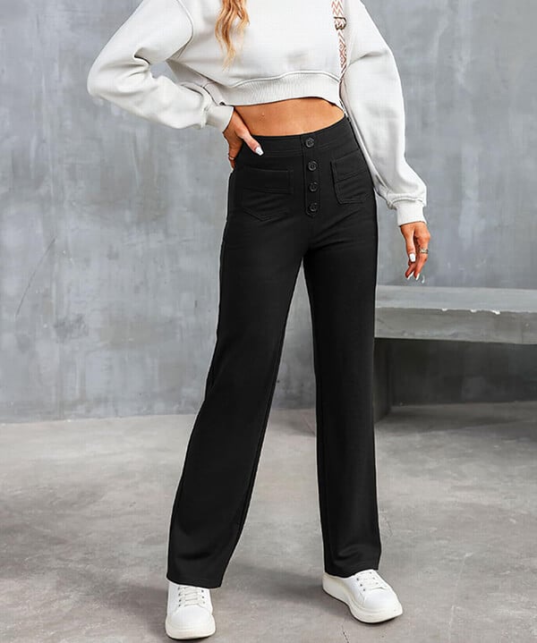 Dames Hoge Taille Elastische Broek