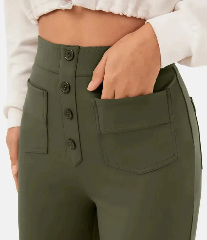 Dames Hoge Taille Elastische Broek