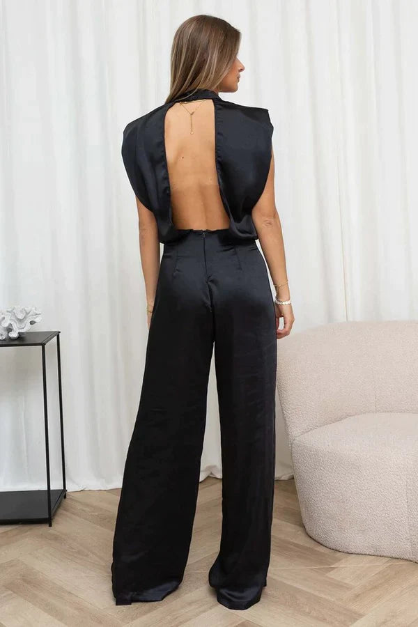 Dames jumpsuit satijn